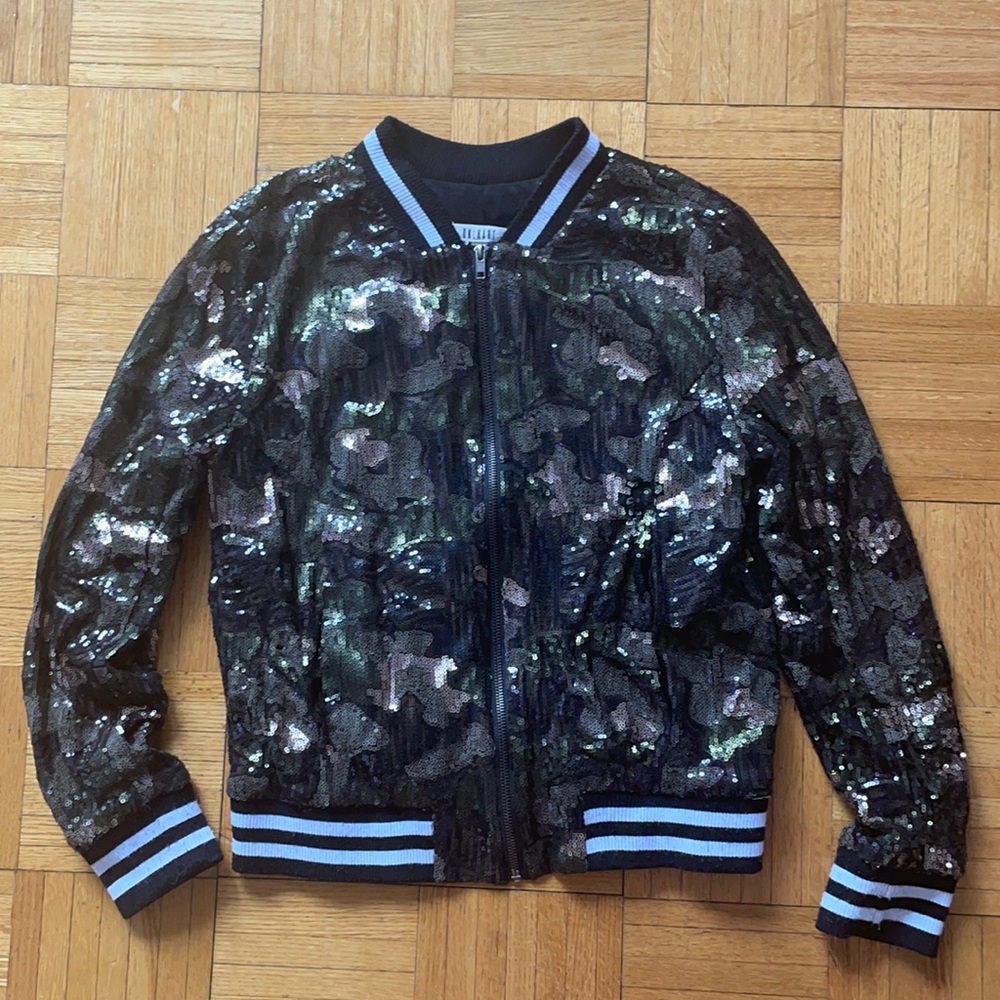 OneHart sparkly camo bomber jacket